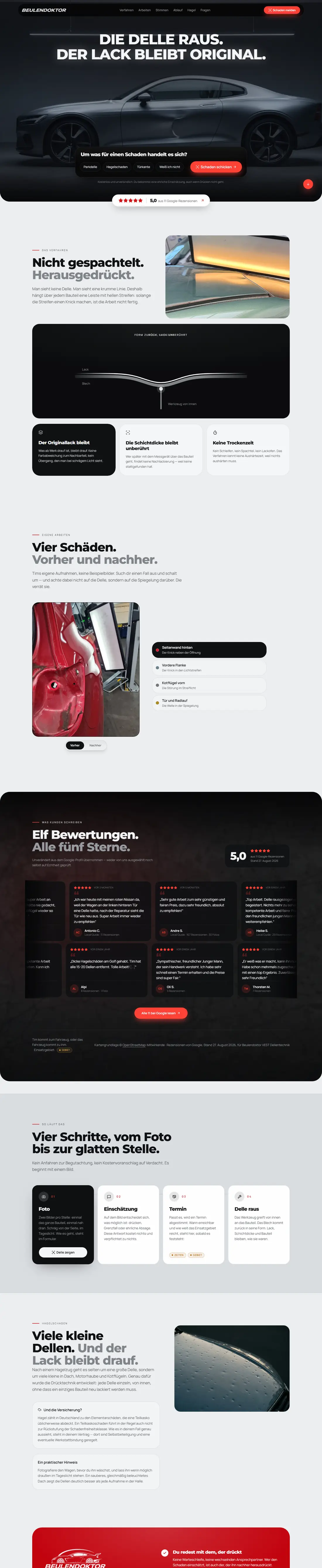 Website Beulendoktor am Rechner