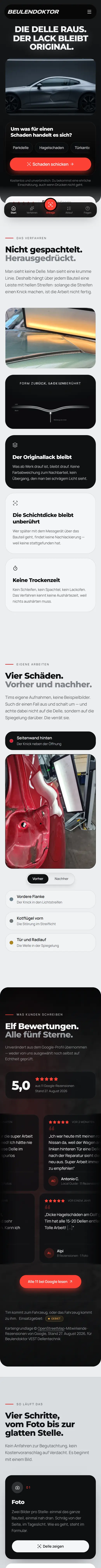 Website Beulendoktor am Handy
