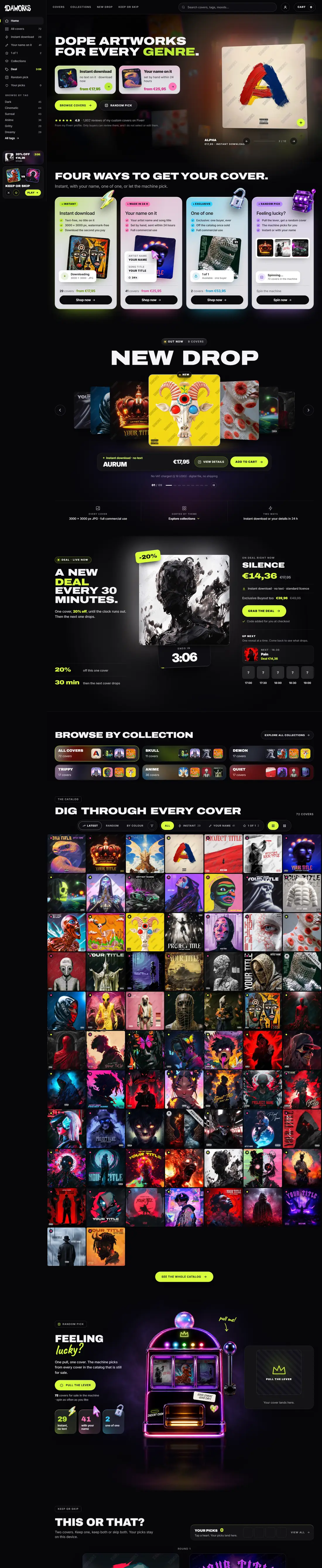 Website 1daworks am Rechner